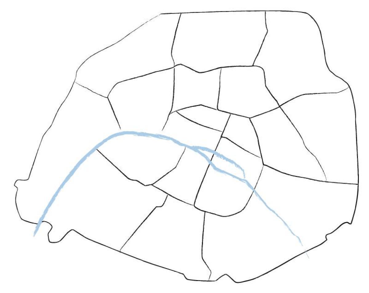 Kaart van lege Parijs