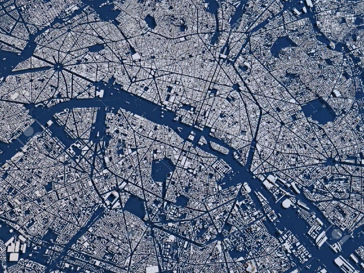 Kaart van Parijs satelliet 