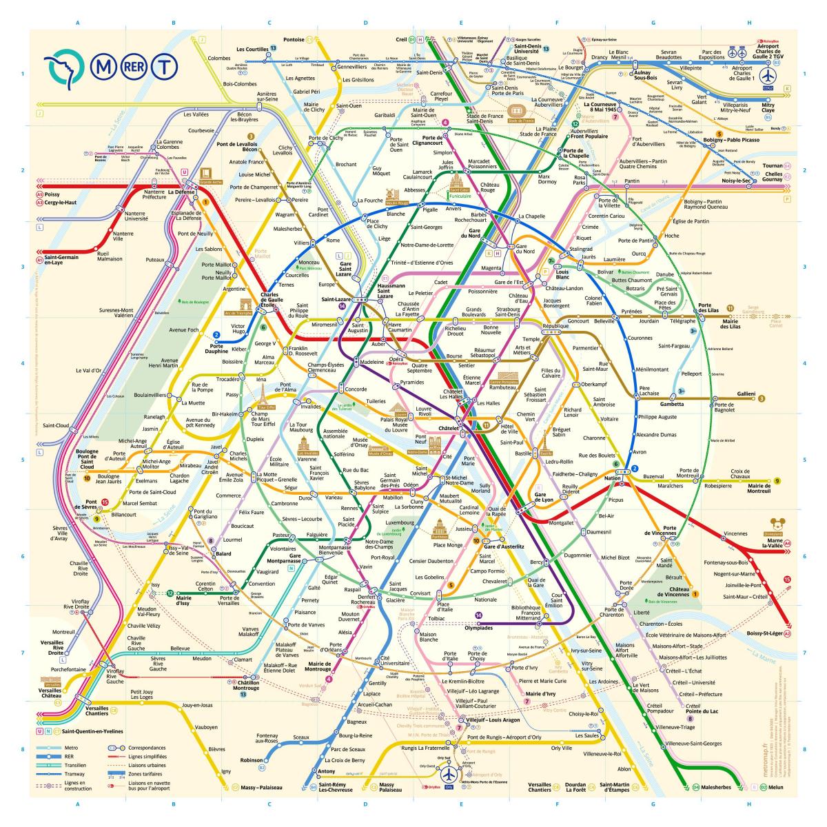 trein Parijs Frankrijk kaart bekijken