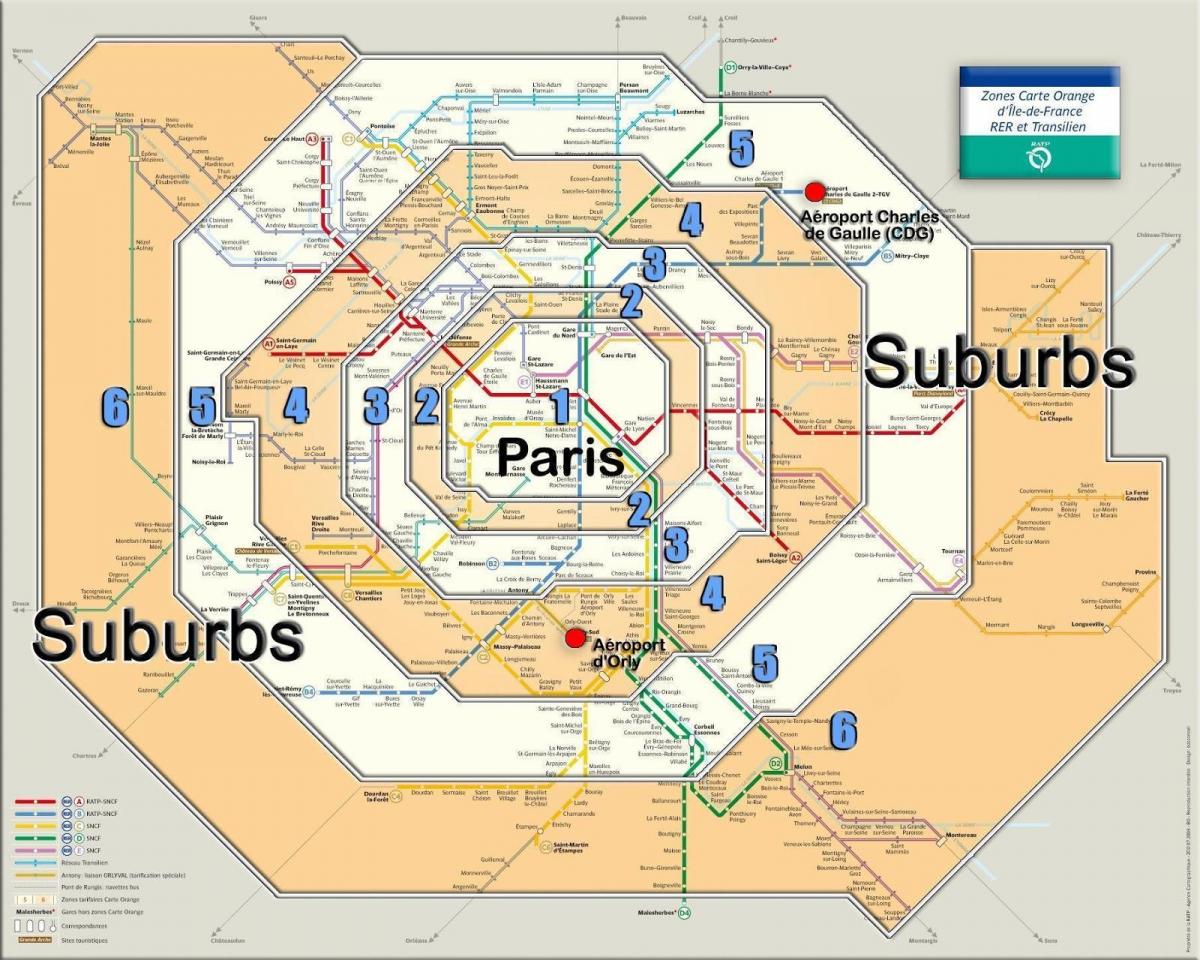 Parijs zone 1 kaart
