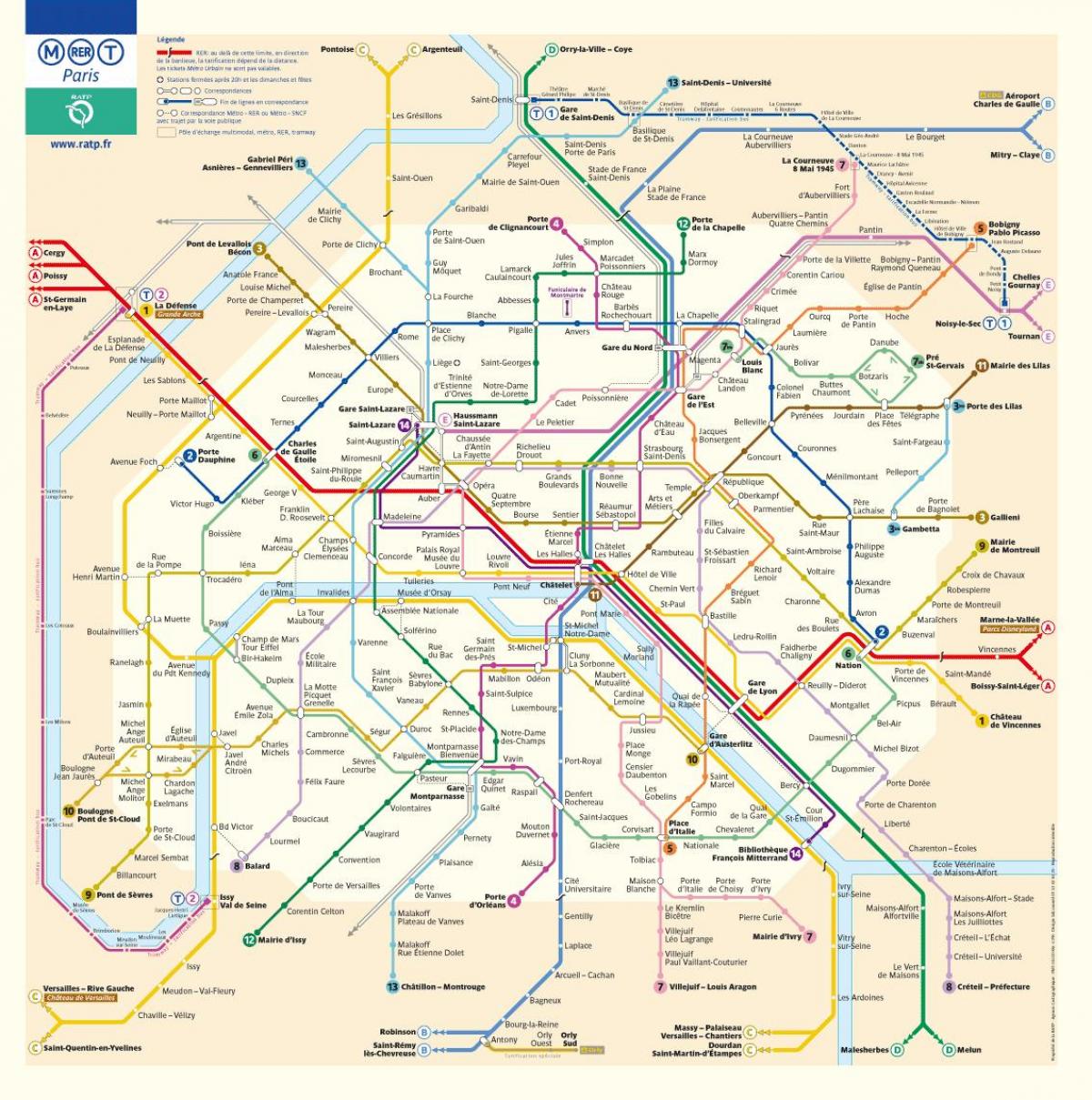 Parijs trein kaart