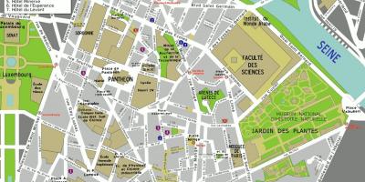 Kaart van het 5e arrondissement van Parijs