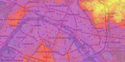 Kaart van fysieke Parijs