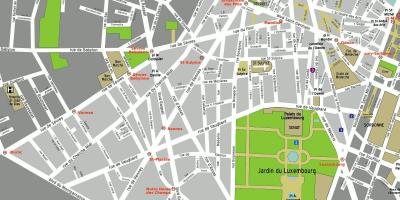 Kaart van het 6e arrondissement van Parijs