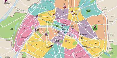Een kaart van Parijs