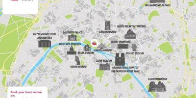 Kaart van het louvre Parijs 