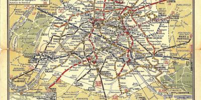 Kaart van de oude Parijse metro