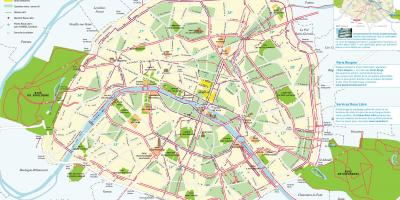 Parijs fiets routes kaart