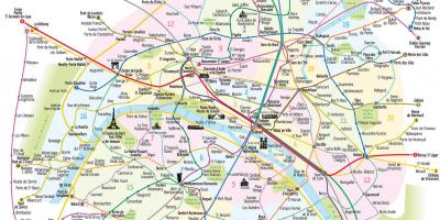 Kaart van de dingen te zien in Parijs