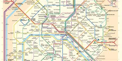 Kaart van Paris metro station