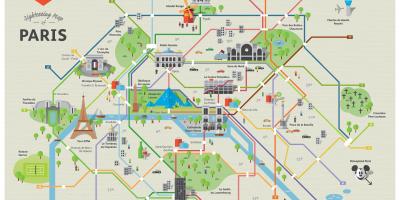 Plaatsen om te bezoeken Paris kaart