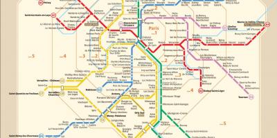 Parijs trein route kaart