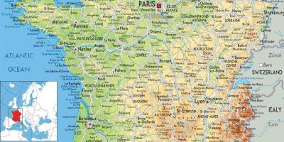 Kaart van Paris country