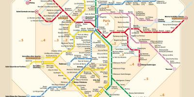 Parijs zone kaart metro