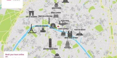 Kaart van Paris museum