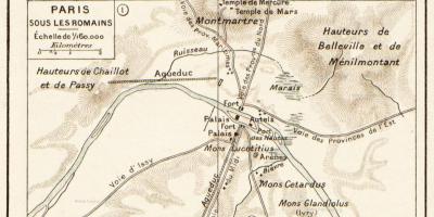 Kaart van het romeinse Parijs