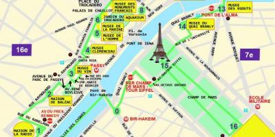 Kaart van trocadero Parijs